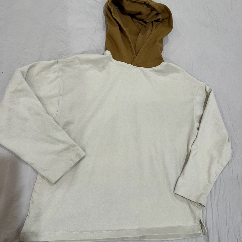 Zara Kids Cream and Brown Hoodie